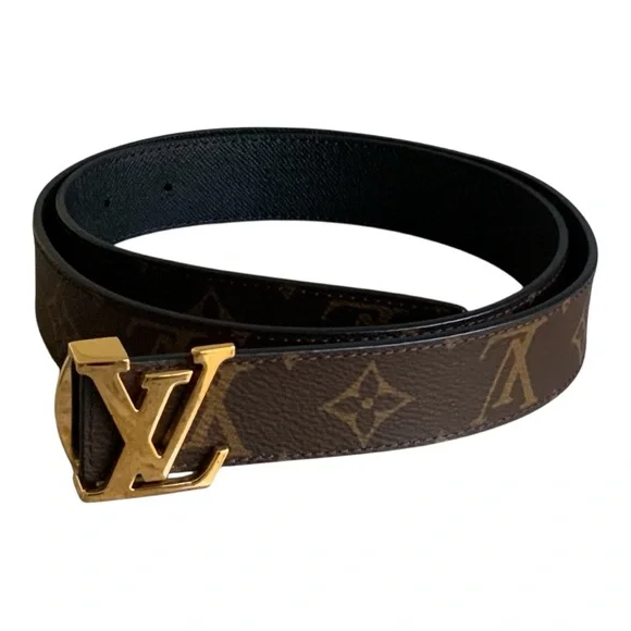 Authentic Louis Vuitton Initialed 30 MM. Reversible Belt. Size 85 - Picture 2 of 9